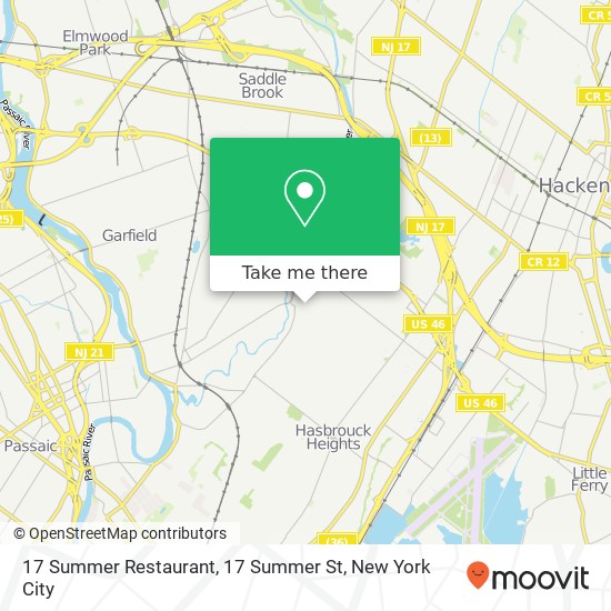 Mapa de 17 Summer Restaurant, 17 Summer St