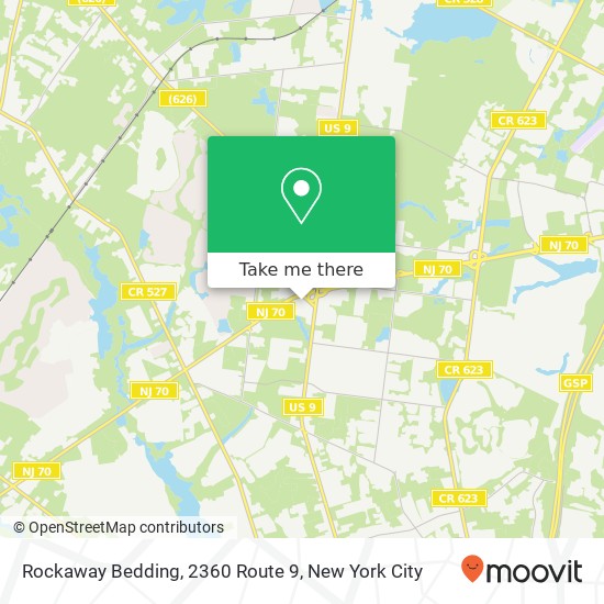 Mapa de Rockaway Bedding, 2360 Route 9