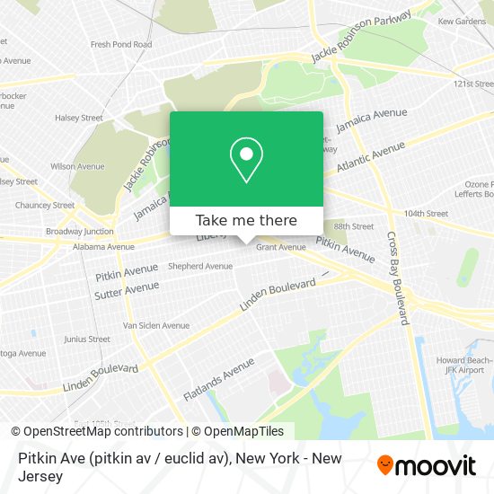 Pitkin Ave (pitkin av / euclid av) map