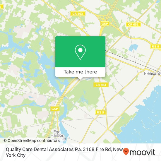 Quality Care Dental Associates Pa, 3168 Fire Rd map