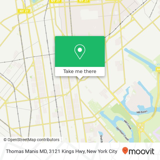 Mapa de Thomas Manis MD, 3121 Kings Hwy