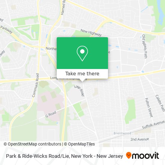 Mapa de Park & Ride-Wicks Road/Lie