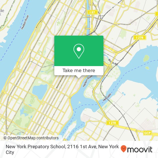 Mapa de New York Prepatory School, 2116 1st Ave