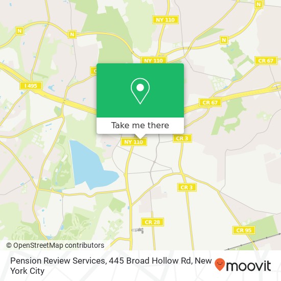 Pension Review Services, 445 Broad Hollow Rd map