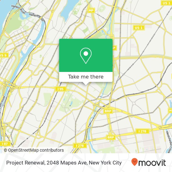 Mapa de Project Renewal, 2048 Mapes Ave