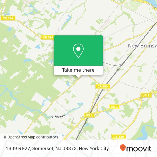 1309 RT-27, Somerset, NJ 08873 map