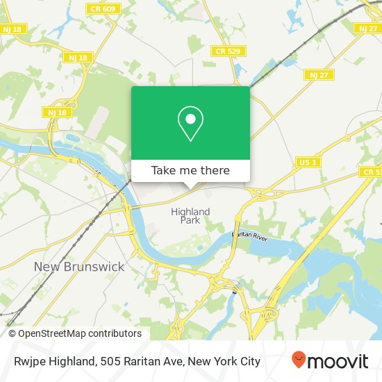 Mapa de Rwjpe Highland, 505 Raritan Ave