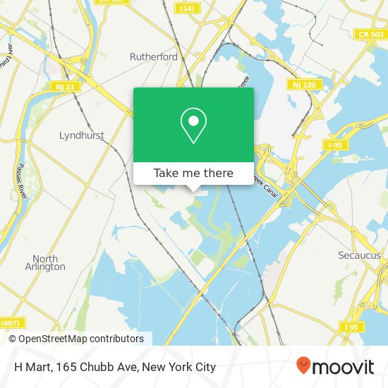 Mapa de H Mart, 165 Chubb Ave