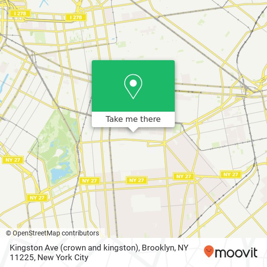 Mapa de Kingston Ave (crown and kingston), Brooklyn, NY 11225