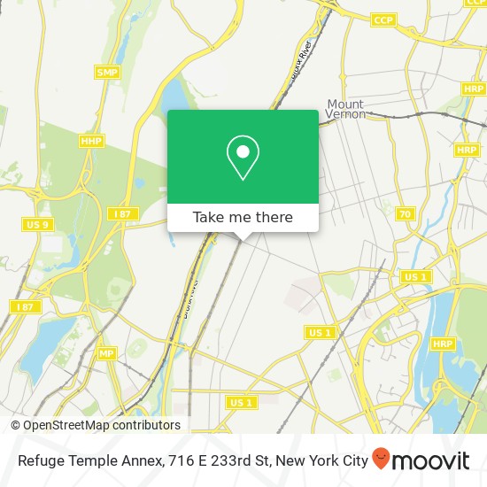 Refuge Temple Annex, 716 E 233rd St map