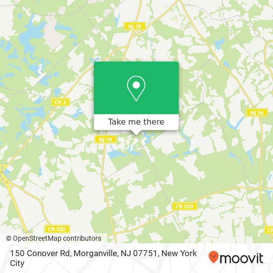 Mapa de 150 Conover Rd, Morganville, NJ 07751
