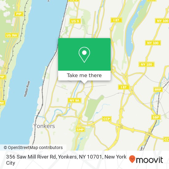 356 Saw Mill River Rd, Yonkers, NY 10701 map