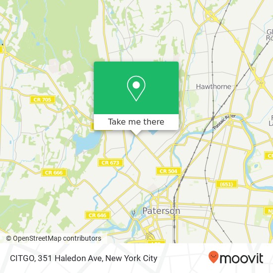 Mapa de CITGO, 351 Haledon Ave