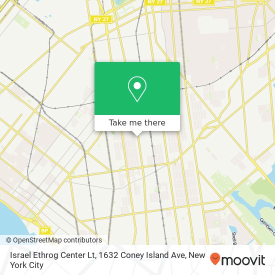 Israel Ethrog Center Lt, 1632 Coney Island Ave map