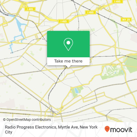Mapa de Radio Progress Electronics, Myrtle Ave