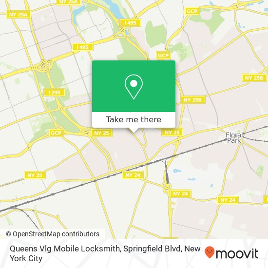 Queens Vlg Mobile Locksmith, Springfield Blvd map