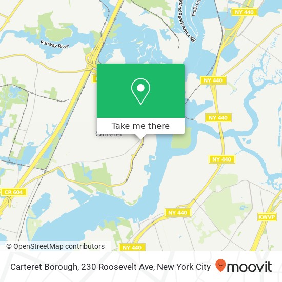 Carteret Borough, 230 Roosevelt Ave map