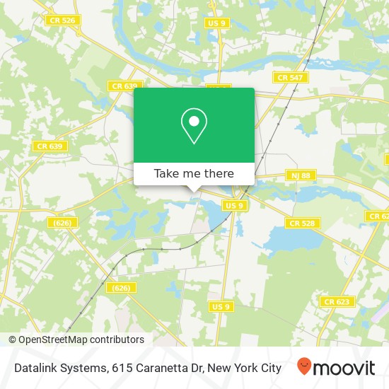 Mapa de Datalink Systems, 615 Caranetta Dr