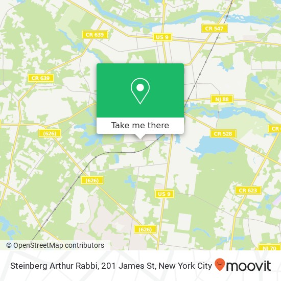 Steinberg Arthur Rabbi, 201 James St map