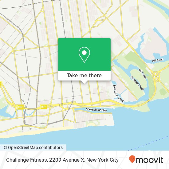 Mapa de Challenge Fitness, 2209 Avenue X