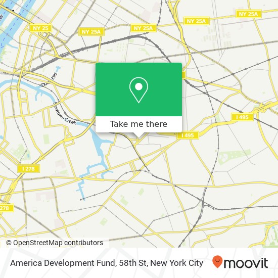 Mapa de America Development Fund, 58th St