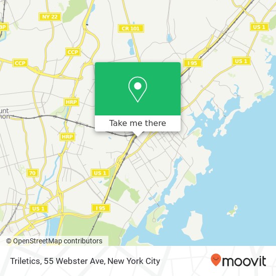 Mapa de Triletics, 55 Webster Ave