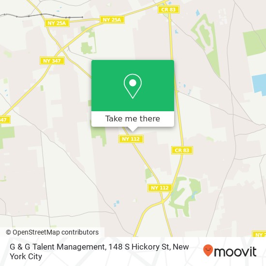 Mapa de G & G Talent Management, 148 S Hickory St