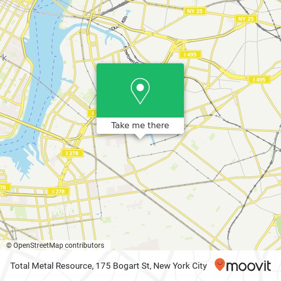Mapa de Total Metal Resource, 175 Bogart St