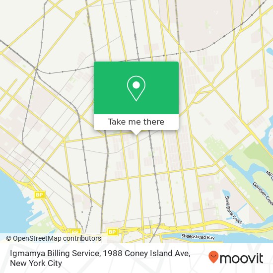 Mapa de Igmamya Billing Service, 1988 Coney Island Ave