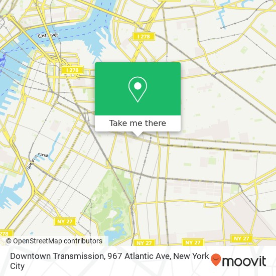 Mapa de Downtown Transmission, 967 Atlantic Ave