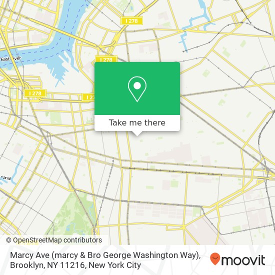 Marcy Ave (marcy & Bro George Washington Way), Brooklyn, NY 11216 map