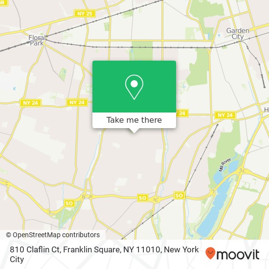 Mapa de 810 Claflin Ct, Franklin Square, NY 11010