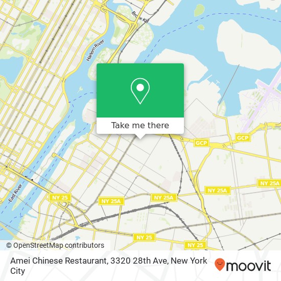 Mapa de Amei Chinese Restaurant, 3320 28th Ave