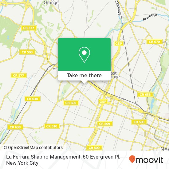 Mapa de La Ferrara Shapiro Management, 60 Evergreen Pl