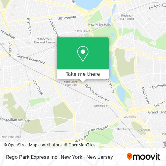 Rego Park Express Inc. map