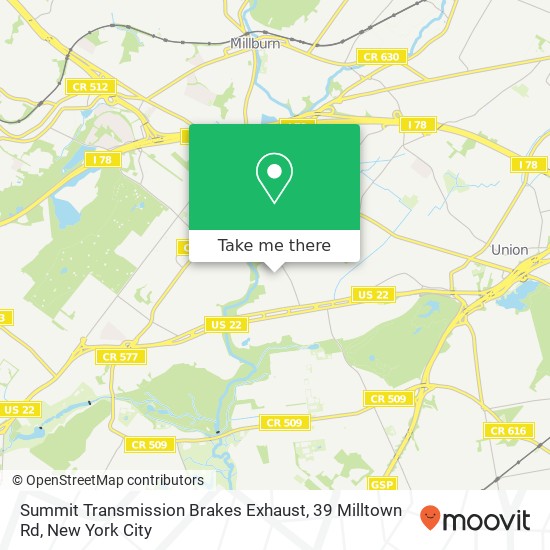Mapa de Summit Transmission Brakes Exhaust, 39 Milltown Rd
