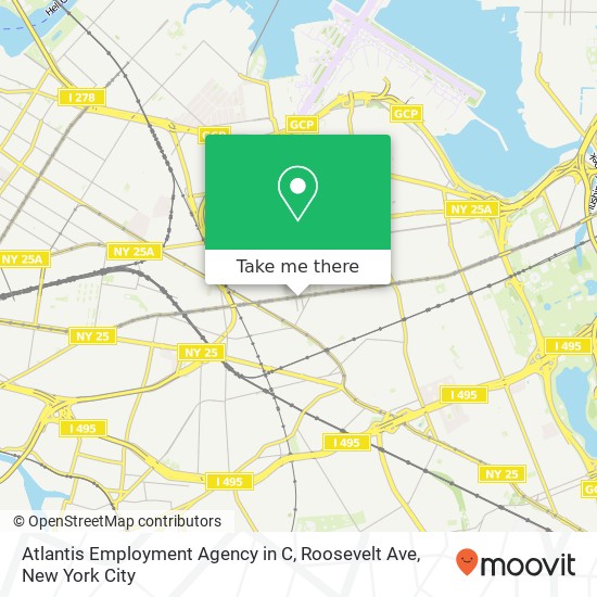 Mapa de Atlantis Employment Agency in C, Roosevelt Ave
