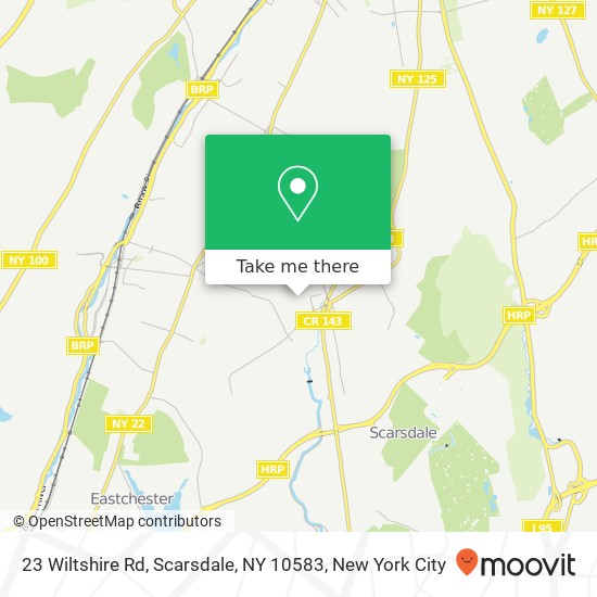 Mapa de 23 Wiltshire Rd, Scarsdale, NY 10583