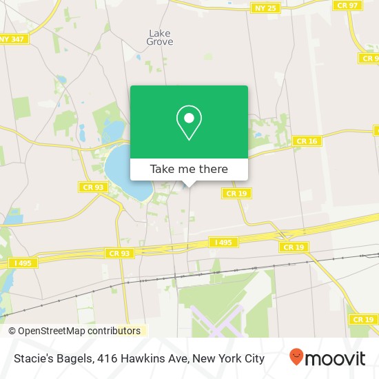 Mapa de Stacie's Bagels, 416 Hawkins Ave