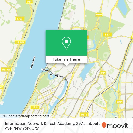 Mapa de Information Network & Tech Academy, 2975 Tibbett Ave