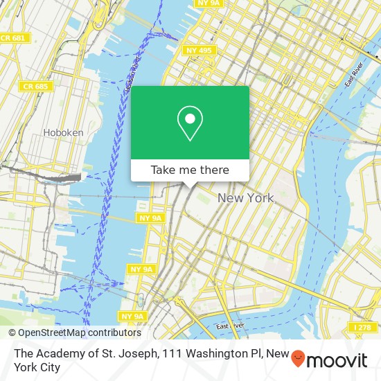 Mapa de The Academy of St. Joseph, 111 Washington Pl