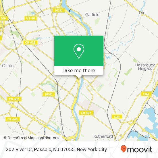 202 River Dr, Passaic, NJ 07055 map