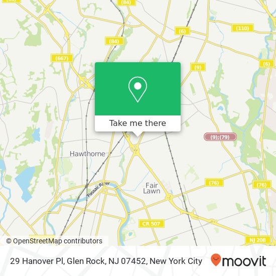 29 Hanover Pl, Glen Rock, NJ 07452 map