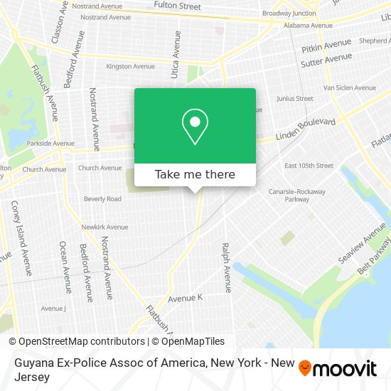 Guyana Ex-Police Assoc of America map