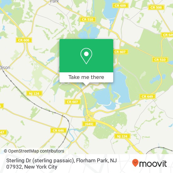 Mapa de Sterling Dr (sterling passaic), Florham Park, NJ 07932
