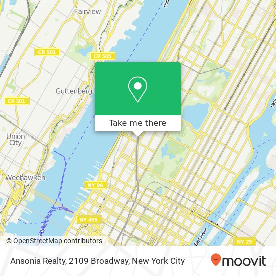 Mapa de Ansonia Realty, 2109 Broadway