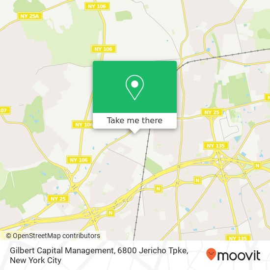 Mapa de Gilbert Capital Management, 6800 Jericho Tpke