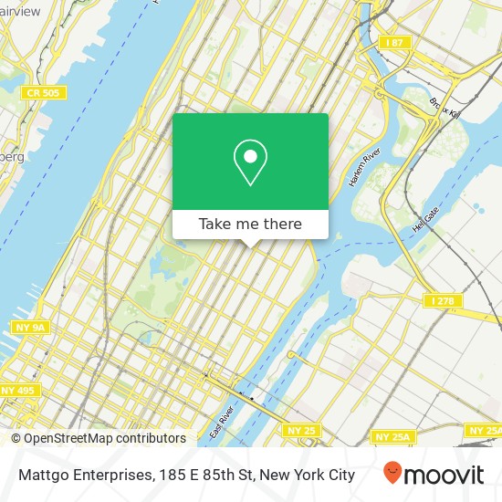Mapa de Mattgo Enterprises, 185 E 85th St