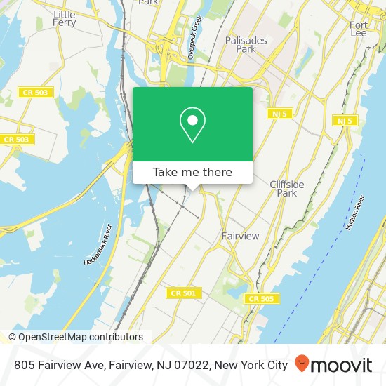 805 Fairview Ave, Fairview, NJ 07022 map