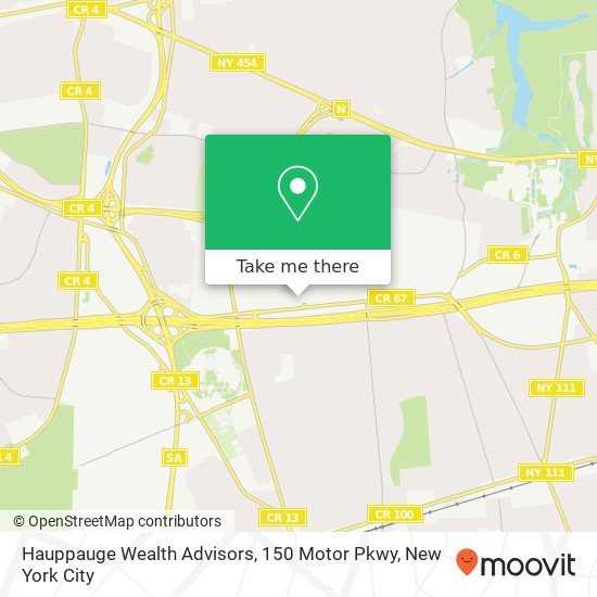 Hauppauge Wealth Advisors, 150 Motor Pkwy map